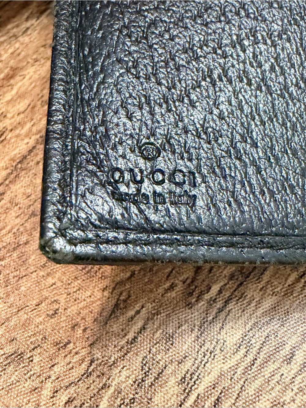 Gucci Black Monogram Canvas Fold Wallet with Metal Logo Plate - Picture 5 of 8